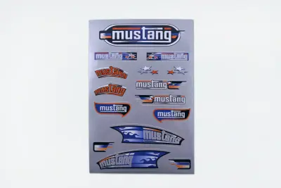 Наклейки (набір) MUSTANG (33х22см, серые)