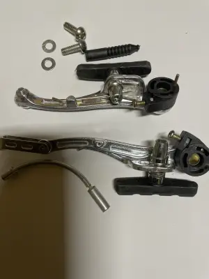 Комплект ободных тормозов V-brake хромированный mod:5 DS