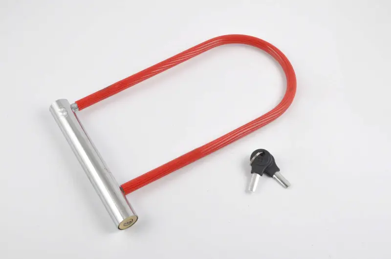 Замок противоугонный (U-образная скоба, L-250mm, d-10mm) (красный) LOCK