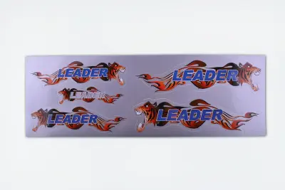 Наклейки (набір) LEADER (48х16см, серые)