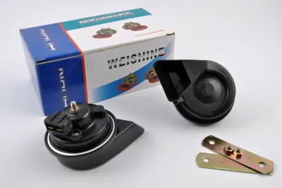 Сигнали-равлики WEISHINE mod. 3, 12 В, чорні, пара з кріпленнями