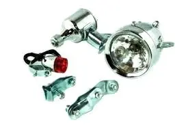 Оптика велосипедная (фара передня, стоп задний, динамка 12V6W) YKX (mod.A)