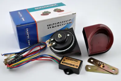 Комплект звукових сигналів WEISHINE mod.1, 12 В, бордовий