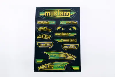 Наклейки (набір) MUSTANG (33х22см, чорні)