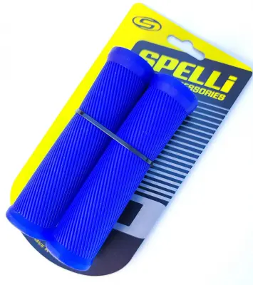 Велосипедні гріпси Spelli SBG-6703, сині, 125 мм