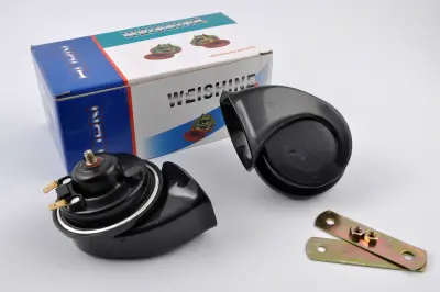 Звукові сигнали-равлики WEISHINE mod.2, 12 В, чорні, пара