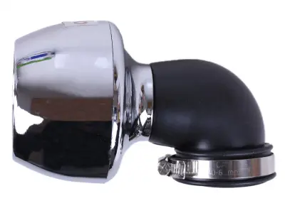 Повітряний фільтр (нулевик) Ø42mm, 90*, турбина (хром)