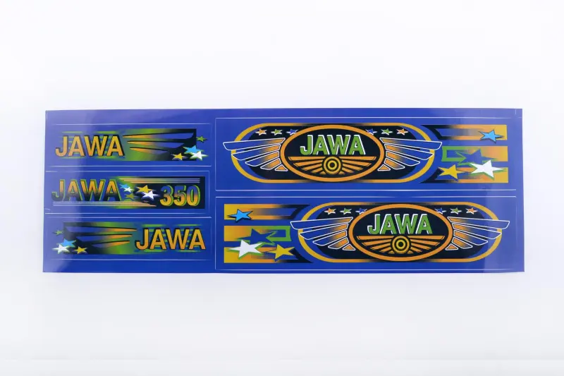 Набір наліпок JAWA 350, 48×16 см, блакитний