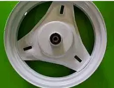 Диск колеса 2.15 * 10 (перед, барабан, метал) Honda DIO (с підшипниками)
