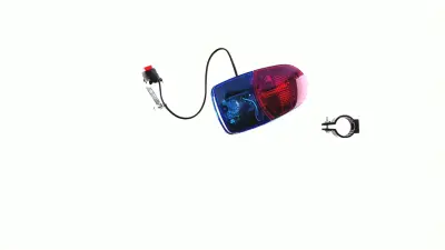 Сигнал велосипедный з підсвічуванням (прозрачно- червоний, 1LED, АА*2) (mod:JY-207) DS