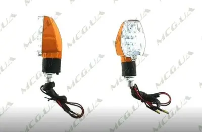 Поворот светодиодный, лодочка (15 LED, золото, белое стекло, алюміній) JS