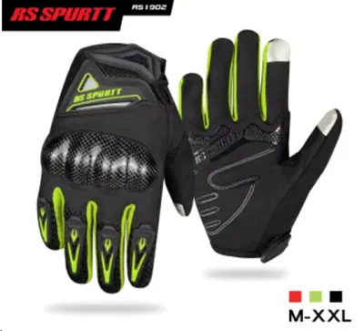 Рукавички RS SPURTT (mod:06, size:M, черно-зеленые)
