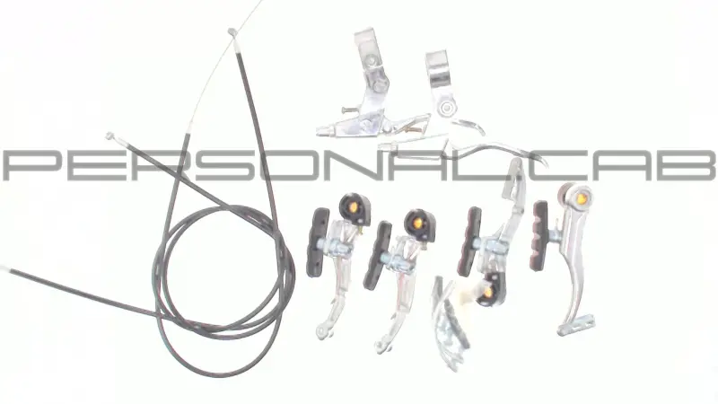 Комплект обідних гальм V-brake YKX, хром, 2 ручки та 2 троси 1123/720 мм