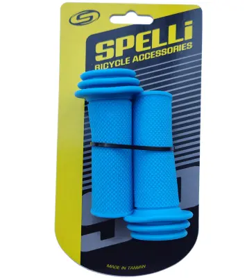 Дитячі велосипедні гріпси Spelli SBG-688, 90 мм, сині