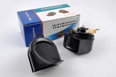 Комплект звукових сигналів-равликів WEISHINE 12 В, чорний, 2 шт.