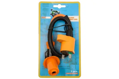 Котушка запалювання CHENHAO 4T GY6 50-150/Honda DIO, помаранчева, з ковпачком свічки