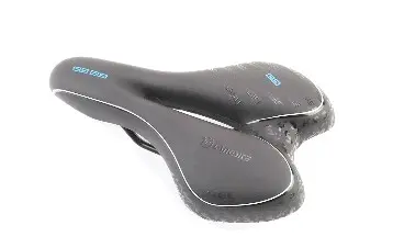 Велосипедне сідло MTB GEL 270×160 мм, чорно-біло-синє