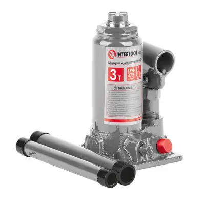 Домкрат пляшковий одноштоковий INTERTOOL 3 т