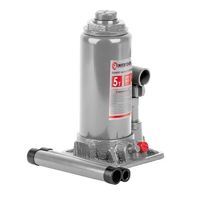 Домкрат пляшковий одноштоковий INTERTOOL 5 т