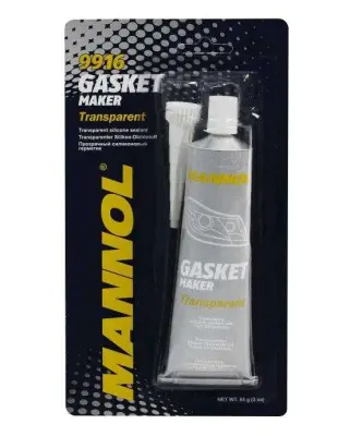 Герметик силіконовий прозорий MANNOL 9916 Gasket Maker Transparent, 85 г, вулканізувальний VDKI