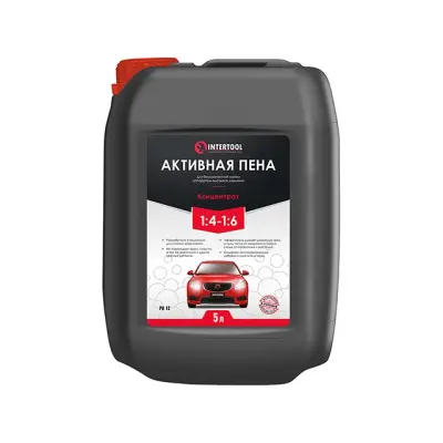 Активна піна INTERTOOL 5 л, концентрат 1:4–1:6, для безконтактного миття високого тиску