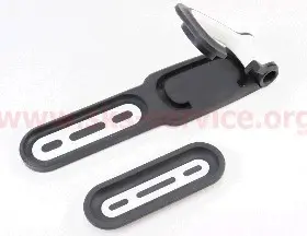 Кріплення велосипеда за колесо до стіни складане HS-009В OEM, пластмасово-металеве, чорно-біле, без дюбелів